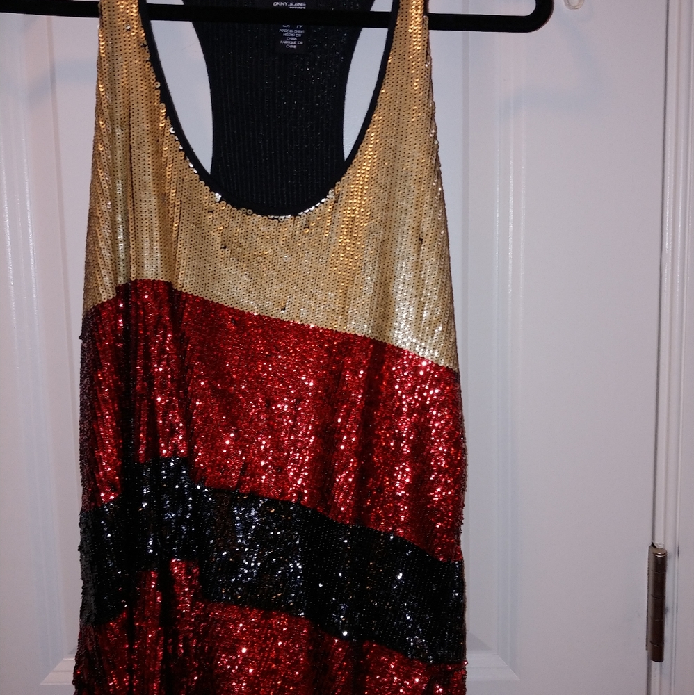 DKNY Petites Sequin Racerback Tank